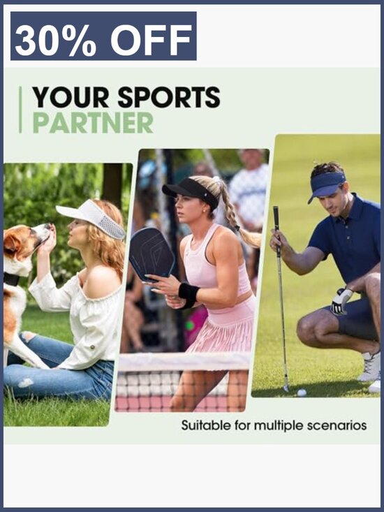 Lightweight Adjustable Sun Visor Hat for Running Golf Tennis main image 5